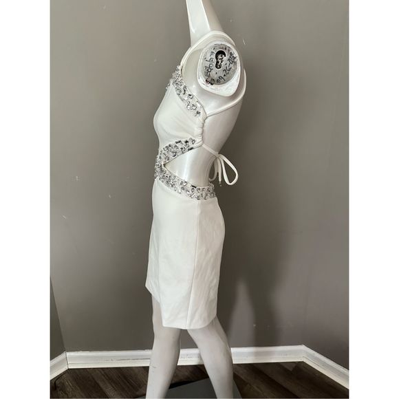 NWT PATBO Hand-beaded Halterneck Mini Dress US 2 $995 - Picture 8 of 11